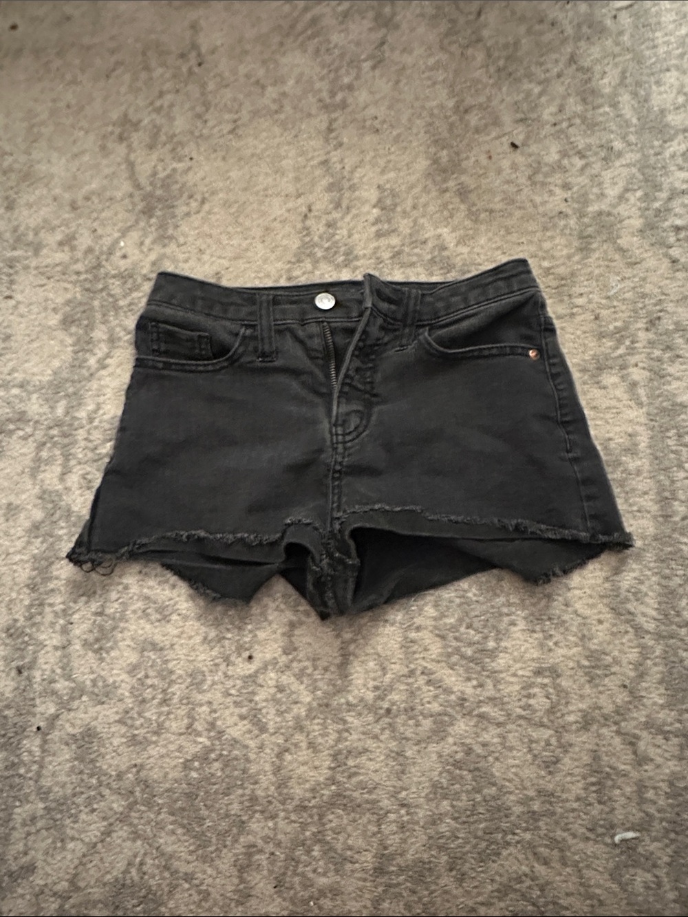 wild fable Black Frayed Hem Denim Shorts